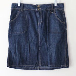 Knee Length Denim Jean Skirt Size 10 Faded Glory